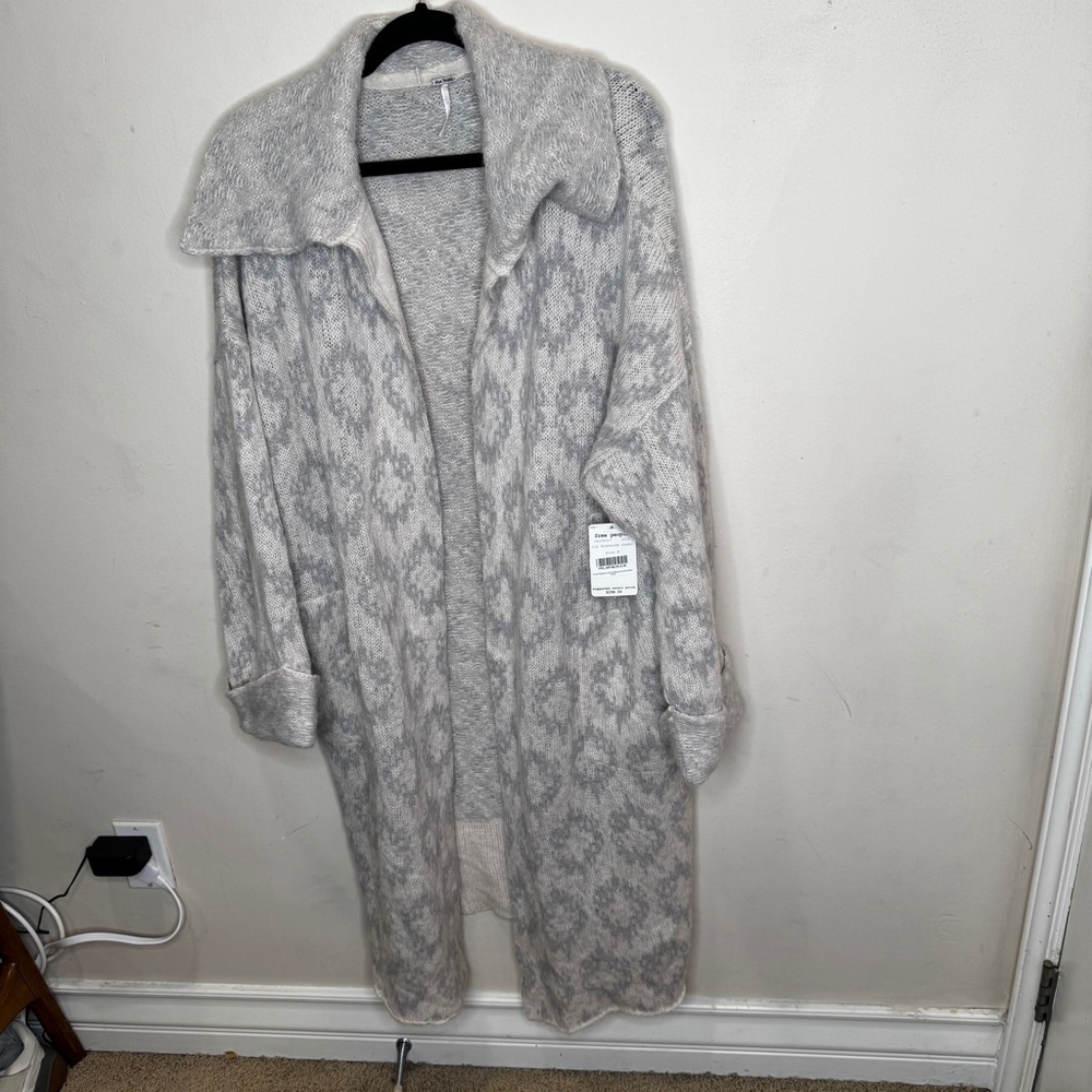 Women's Free People Cardigan, Size M, Gray